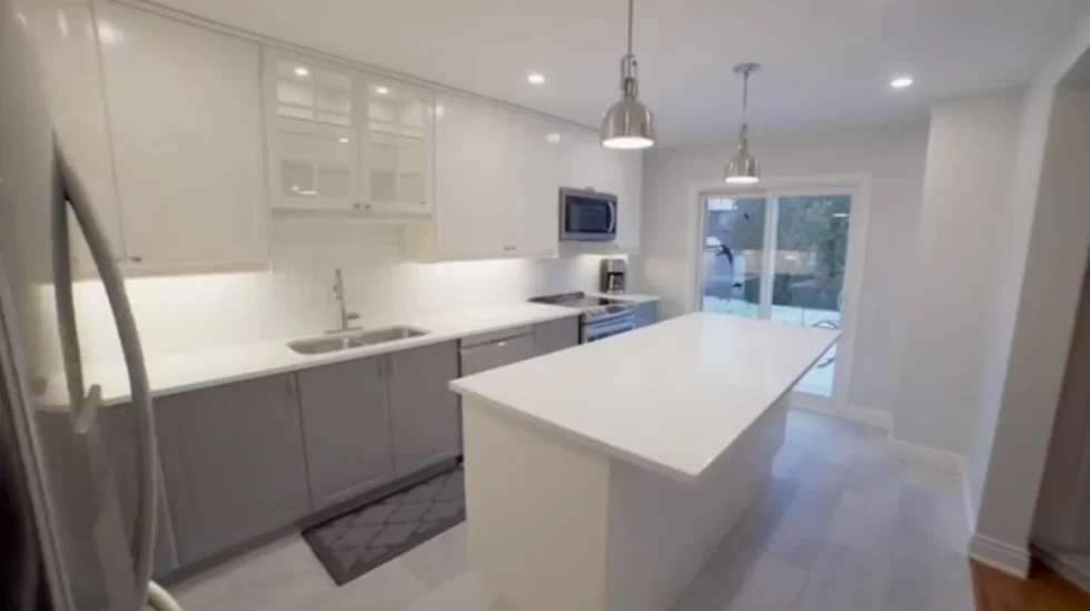 Modern and sleek white kitchen project by BWB Construction in Hamilton, Ontario